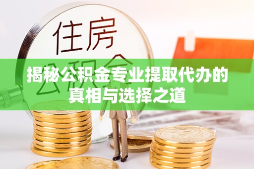 凉山揭秘公积金专业提取代办的真相与选择之道